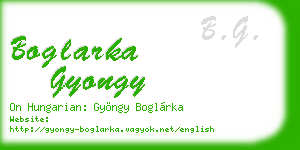 boglarka gyongy business card