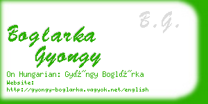 boglarka gyongy business card